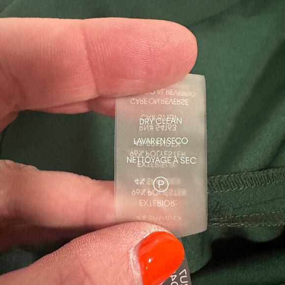 Calvin Klein Forest Green Ruffle Midi Dress 16 NWT | MSRP $139 | Elegant Chic - Picture 8 of 8